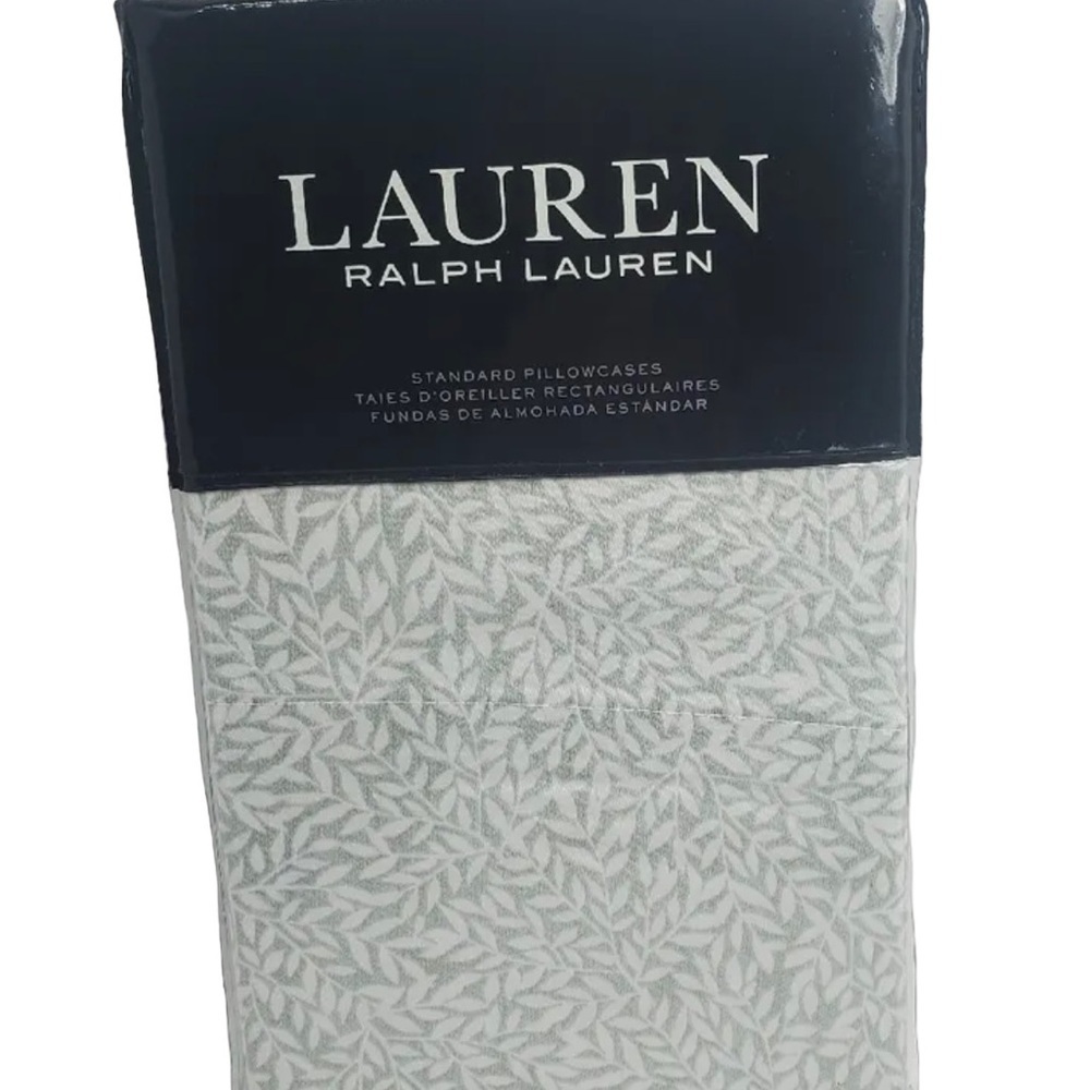 Lauren Ralph Lauren Spencer leaf sateen Standard Size 2 pillowcases 100% cotton
